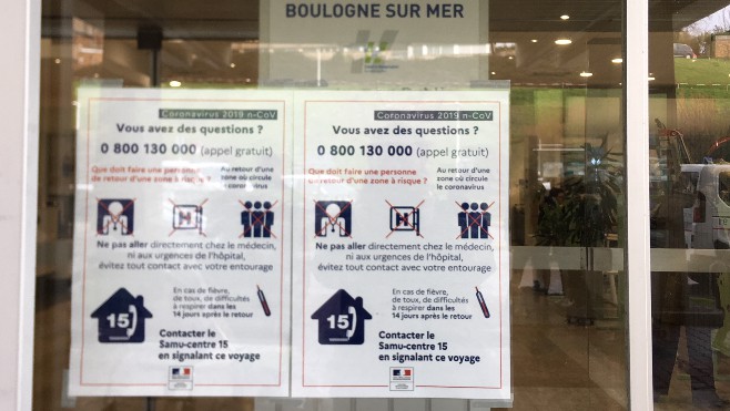 Épidémie de Coronavirus. Sensibilisation du personnel soignant des hôpitaux et un doute levé sur un cas suspect à Calais 