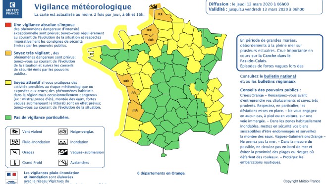 Le Pas-de-Calais en vigilance orange pour vagues-submersion et inondation 