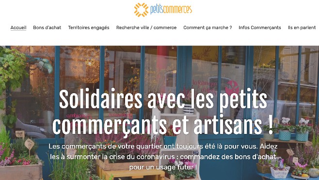 Un site propose des bons d'achats pour soutenir commerçants et artisans