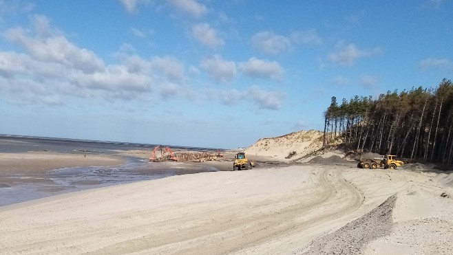 Baie d'Authie: où en est le chantier de renforcement du cordon dunaire ? 