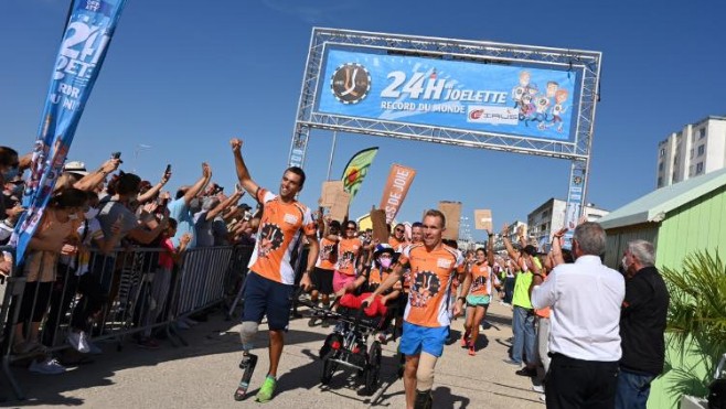 Berck : le record du monde d'endurance en joelette battu ! 