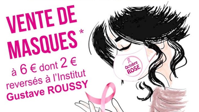 Touquet: une association de commerçants vend des masques pour Octobre Rose