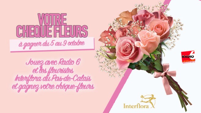 Gagnez un chèque fleurs de 25 ou 50€ avec les fleuristes Interflora du Pas-de-Calais