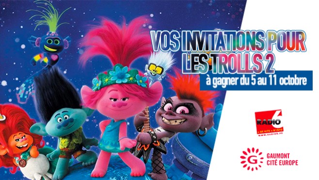 Gagnez vos invitations pour l'avant première du film LES TROLLS 2 au Gaumont Coquelles