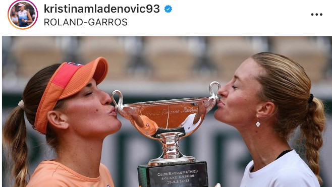 La Saint-Poloise, Kristina Mladenovic s'impose en double à Roland-Garros !