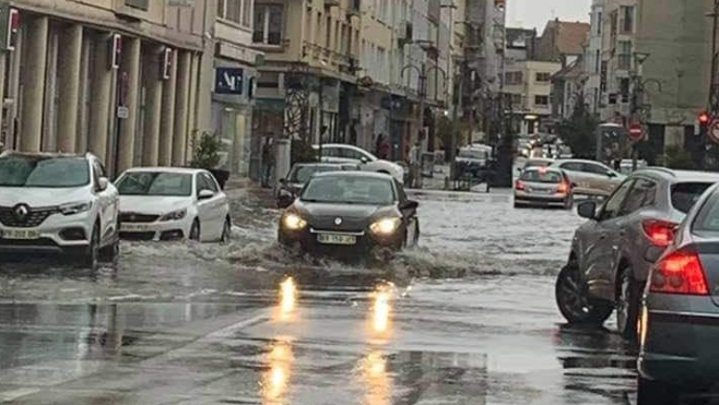 De fortes averses provoquent des débordements à Boulogne sur mer.