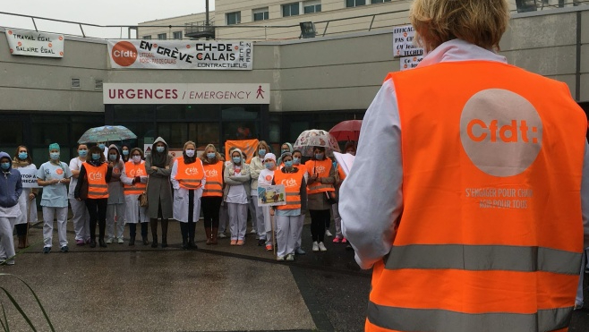 Calais : les contractuels de l'hôpital réclament l'égalité de traitement !