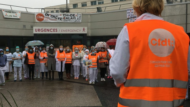 Calais : les contractuels de l'hôpital réclament l'égalité de traitement !