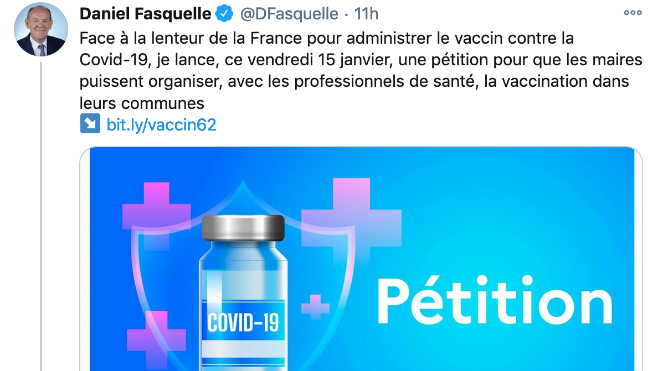 Pétition du maire du Touquet pour des centres de vaccination au plus proche des administrés
