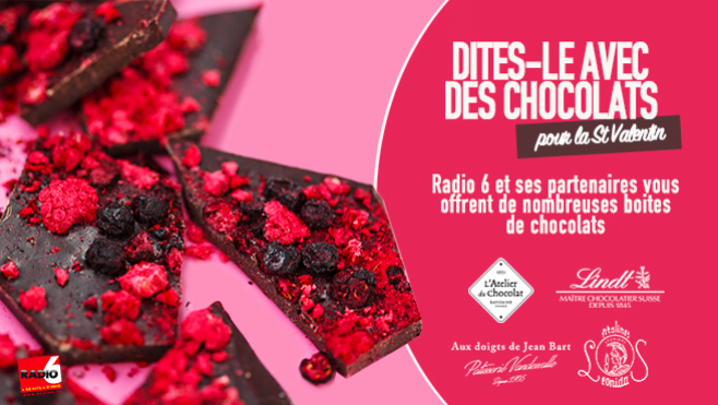 Gagnez vos chocolats de St Valentin avec Aux Doigts de Jean Bart (Le Touquet / Dunkerque / Rosendaël) et la Boutique Lindt (Coquelles)