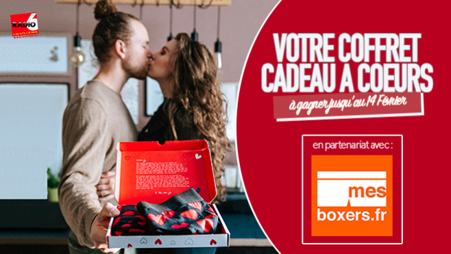 mesboxers.fr et Radio 6 vous offrent, à l'occasion de la St Valentin, votre coffret à coeurs, comprenant...