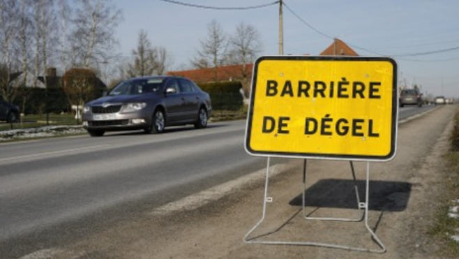 Nord : pose des barrières de dégel ce lundi.