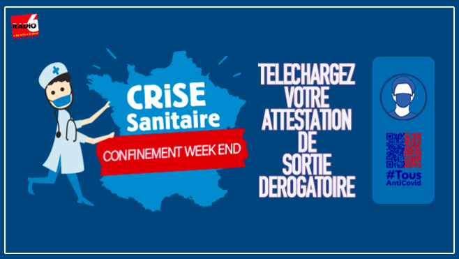 Attestation de déplacement pour le confinement du week end