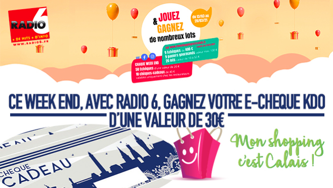 JEU SMS WEEK END - Gagnez votre e-chèque cadeau de 30€ avec Mon Shopping C'est Calais