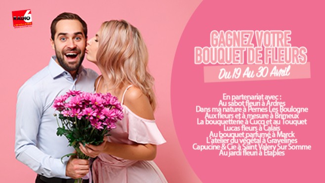 Gagnez 50€ de fleurs avec de nombreux fleuristes de la Côte d'Opale et de la Côte Picarde  