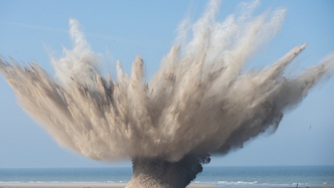 Opération de déminage d’une bombe britannique dimanche à Marck