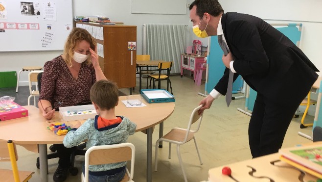 4 élèves autistes encadrés à l'Ecole Thuison-Menchecourt d'Abbeville.