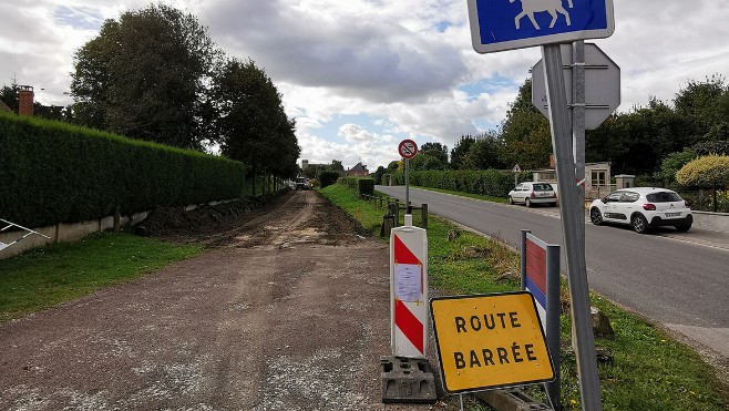 La Traverse du Ponthieu en cours de rénovation entre St Riquier et Abbeville