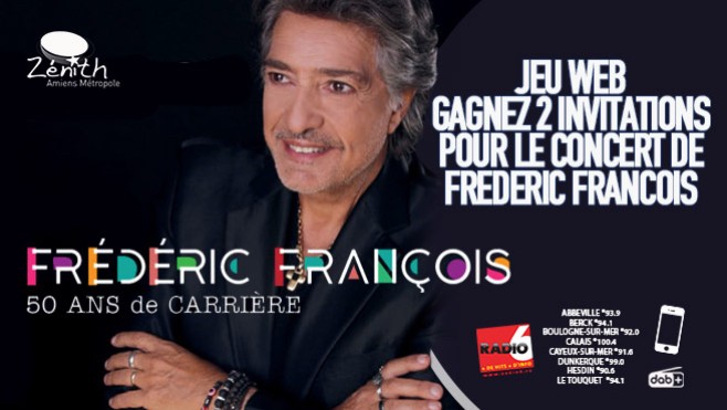 JEU WEB - Gagnez 2 places pour le concert de Frédéric François à Amiens