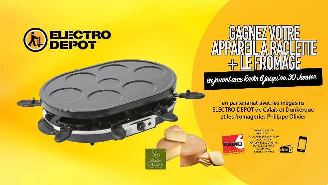 Gagnez votre pack appareil à raclette + fromage avec Electro Dépôt et Philippe Olivier