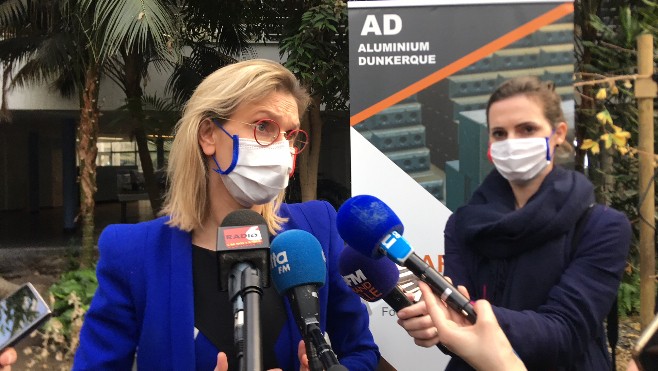 La ministre de l'Industrie à Aluminium Dunkerque pour assurer du soutien de l'Etat