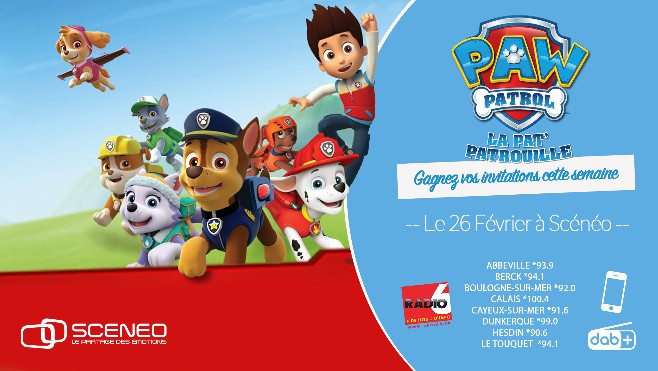 Radio 6 vous offre vos invitations FAMILLE pour le spectacle PAT PATROUILLE à la rescousse ! 