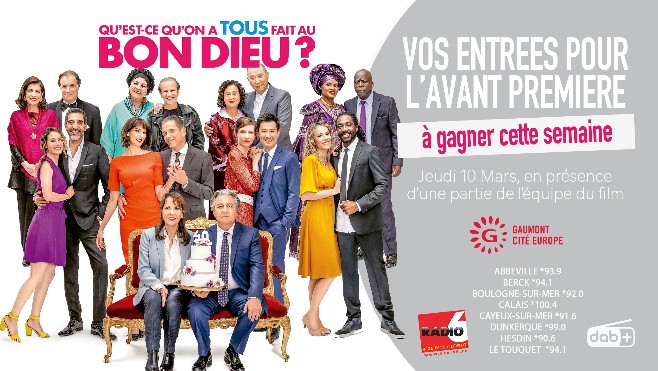 Gagnez 2 invitations pour l'avant-première du film QU'EST CE QU'ON A ENCORE FAIT AU BON DIEU