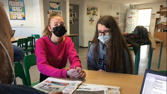 Daryna, une ukrainienne de 14 ans au collège Notre Dame de Berck sur mer.