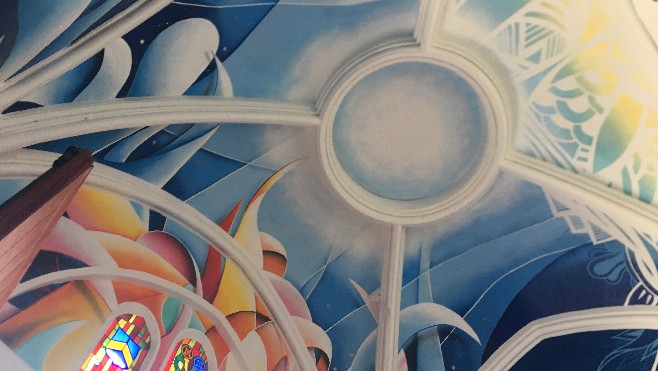 Calais : une superbe fresque a fait son apparition dans l’église Saint-Pierre