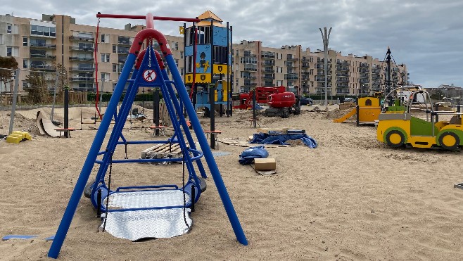 A Calais, une nouvelle aire de jeux est en train de voir le jour sur le front de mer