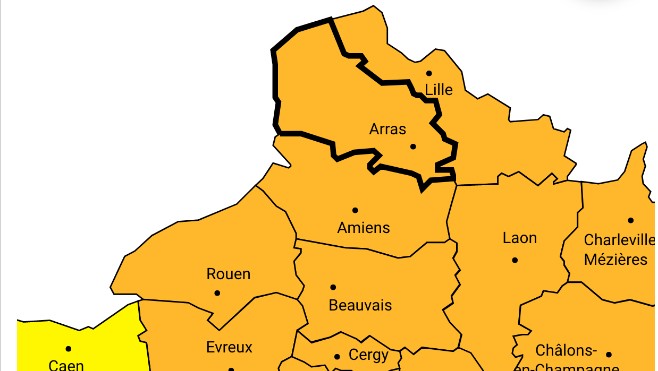 Le Nord, le Pas-de-Calais et la Somme en alerte orange pour les orages. 