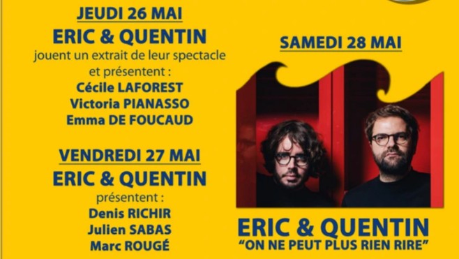Le premier festival de l'humour débute ce jeudi au Crotoy avec le duo détonant Eric et Quentin