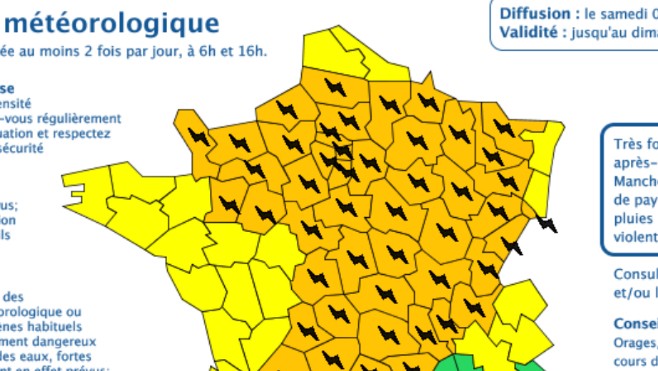 Orages: la Somme en vigilance