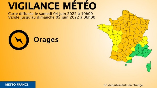 Orages: après la Somme, le Nord et le Pas-de-Calais passent en vigilance ORANGE