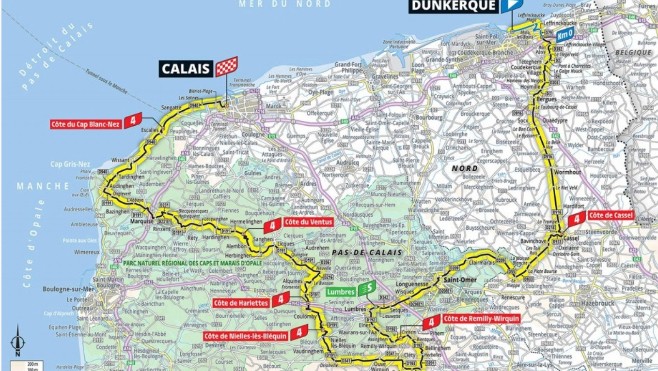 Tour de France : ce mardi, les coureurs parcourront 172km entre Dunkerque et Calais.