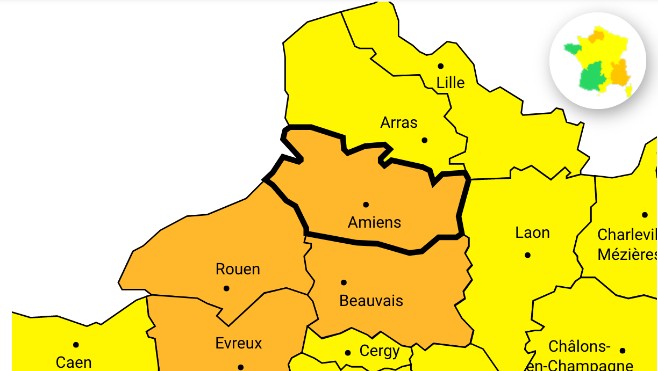 La Somme en vigilance orange aux orages à partir de 15h 