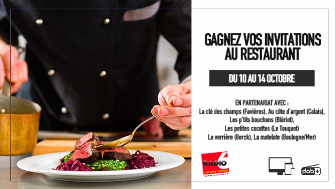 Gagnez vos invitations au restaurant en écoutant Radio 6