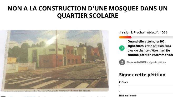 Projet de mosquée à Abbeville: le collectif de riverains lance une pétition