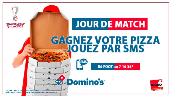 JOUR DE MATCH - JEU SMS - Gagnez votre Pizza avec Domino's Pizza (France / Danemark)