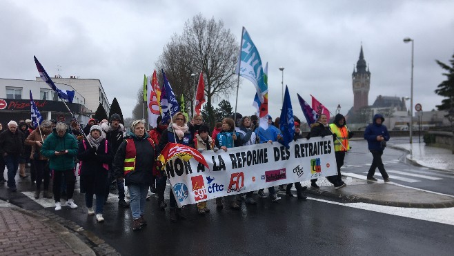 Forte mobilisation à Calais pour la 6ème journée de mobilisation contre la réforme des retraites