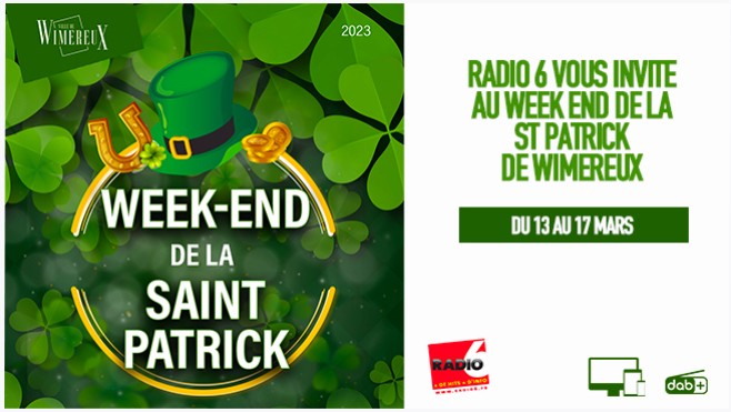 JEU WEB - Radio 6 vous invite au Week End de la St Patrick à Wimereux les 18 et 19 Mars