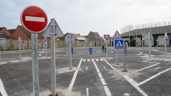 A Coudekerque Branche, une piste de Junicode pour apprendre à rouler à vélo sur la route !