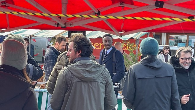 A Berck, le tournage d'un film avec Ahmed Sylla a attiré les curieux 