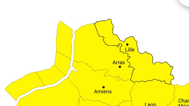 Vigilance jaune orage et vent pour le Nord, le Pas-de-Calais et la Somme