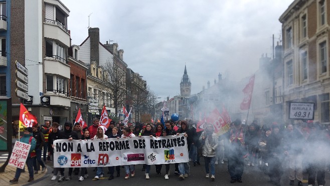 Retraites : forte mobilisation à Calais pour la 10ème journée de manifestation