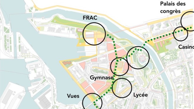 A Dunkerque, un « fil vert » de 2km va relier le centre-ville à la plage.