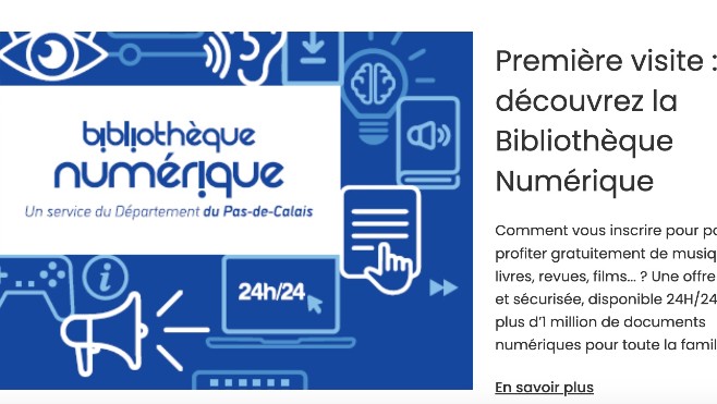 A Boulogne, accédez en ligne à plus d'un millions de livres, films, musiques grâce à la bibliothèque numérique. 