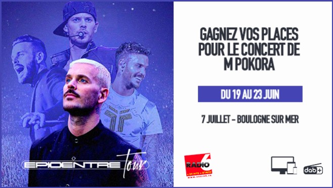 Radio 6 vous invite au concert d'M POKORA à Boulogne Sur Mer le 7 Juillet