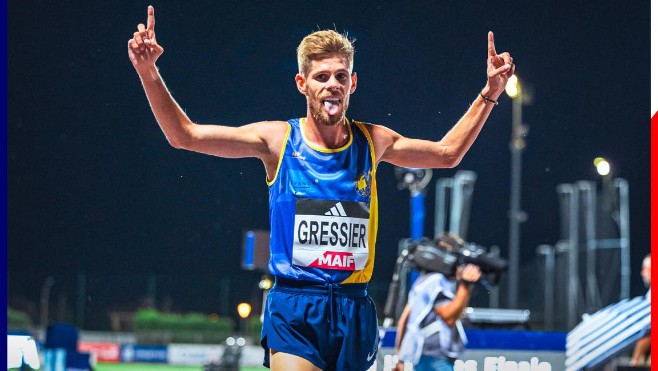 L'athlète boulonnais Jimmy Gressier, champion de France sur 5000m.