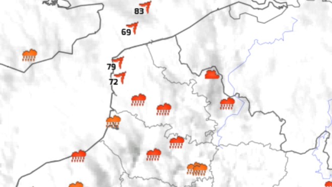 Météo : La Somme et le Pas de Calais en vigilance jaune pluie-inondation ce soir puis ce sera toute la région mardi !